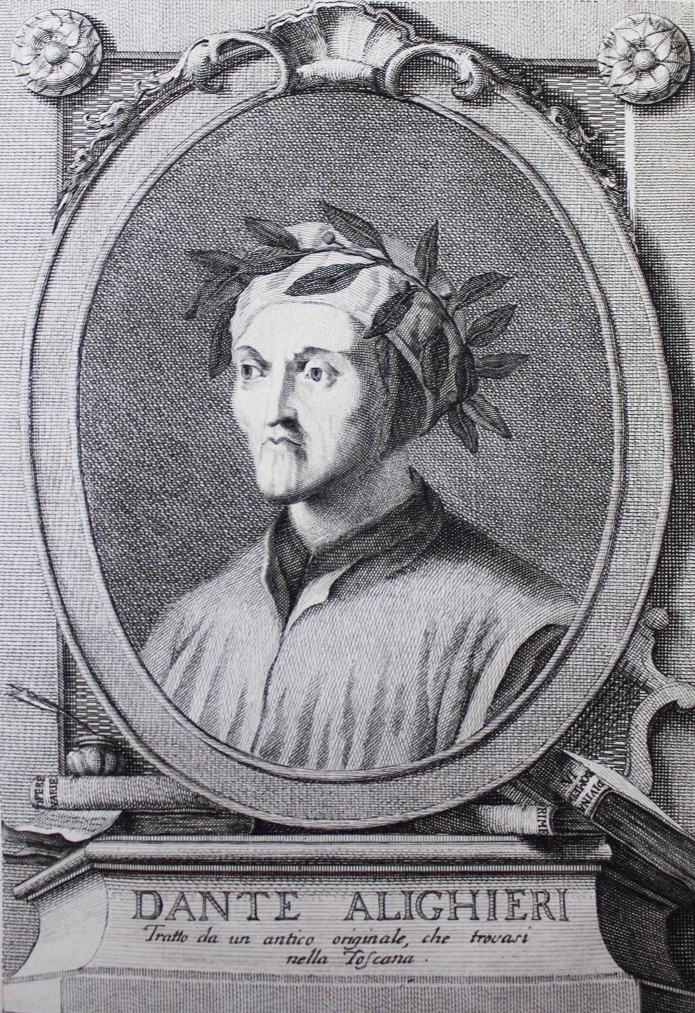 An illustration of the Italian poet Dante Alighieri (1265-1321).