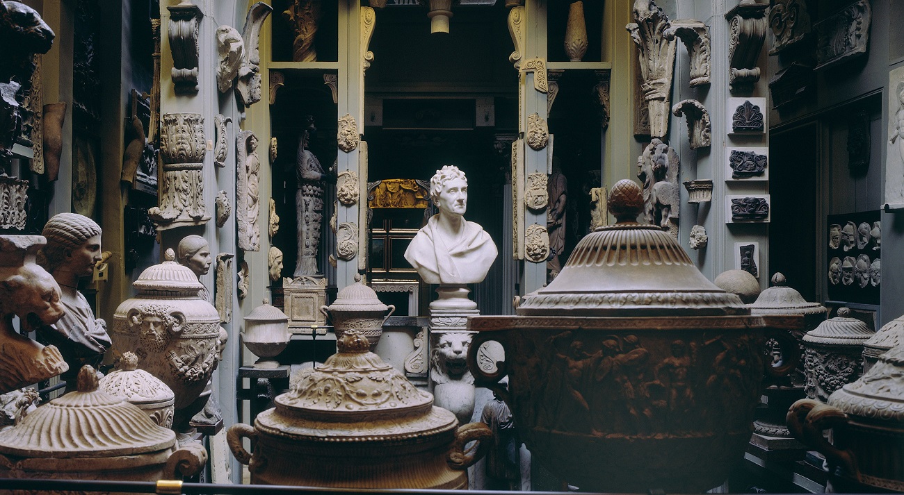Bust of John Soane by Sir Francis Chantrey, in place amongst the museum's collection