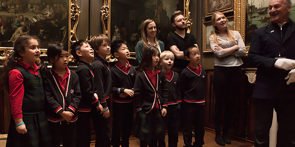 Schoolchildren in the Picture Room of Sir John Soane's Museum