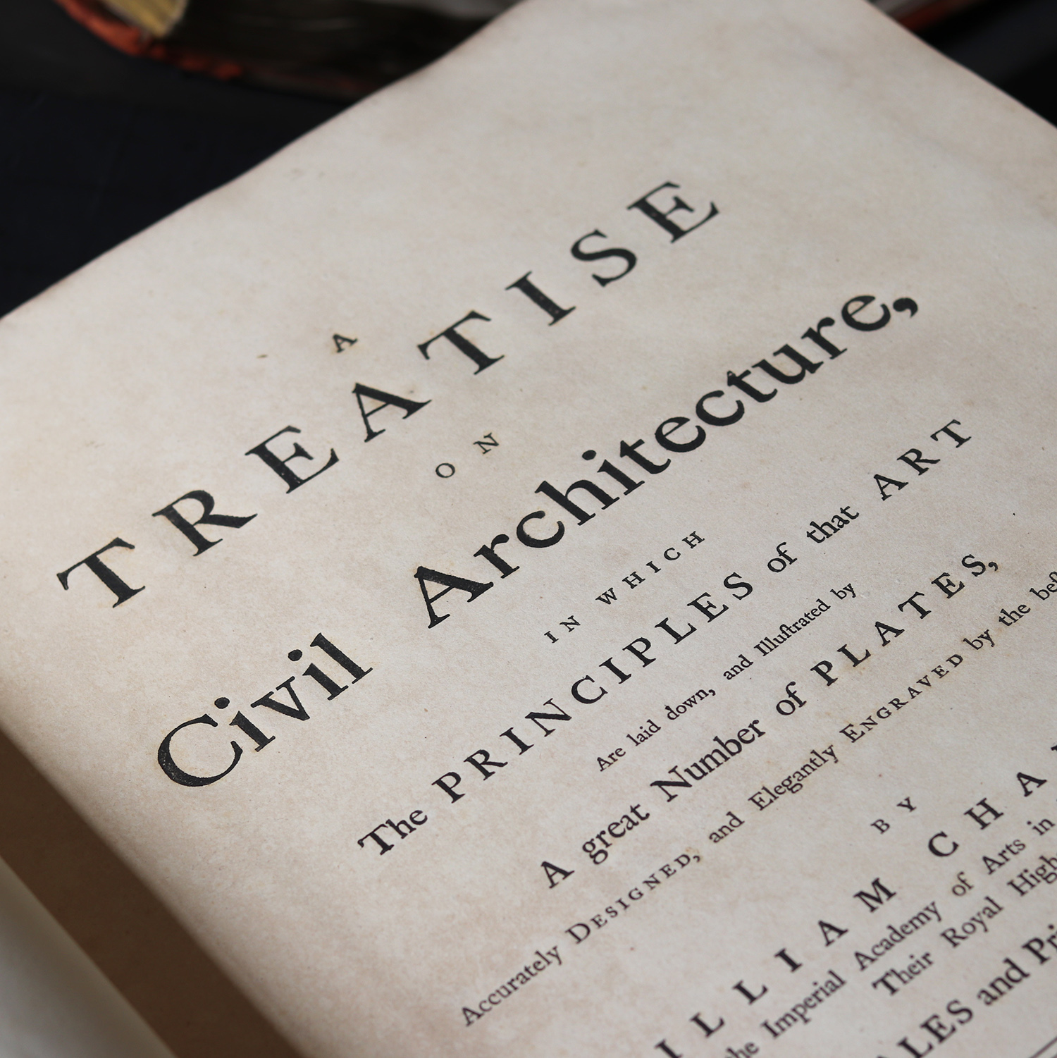 The title page of William Chambers' Treatise on Civic Architecture The title page of William Chambers' Treatise on Civic Architecture