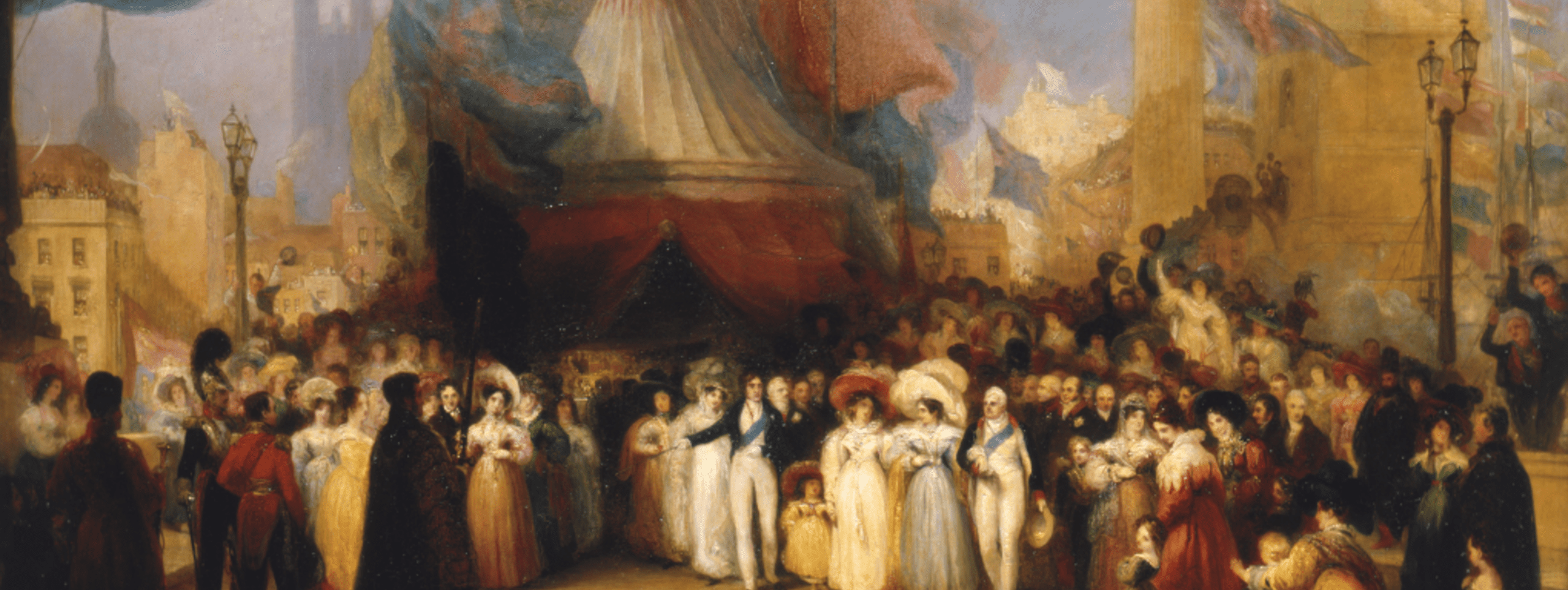 The Opening of London Bridge, 1831 by George Jones