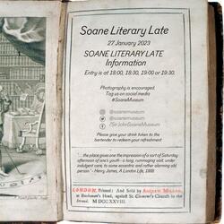 Black and white book with Event text imposed on top