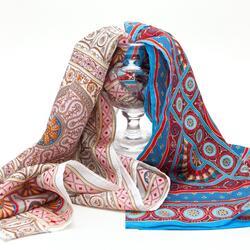 Fox and Chave scarves with designs taken from the Soane Museum Collection