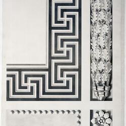 Full-size detail drawing of ornament at the Bank of England