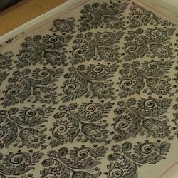 The replicated pattern for tracing onto the block