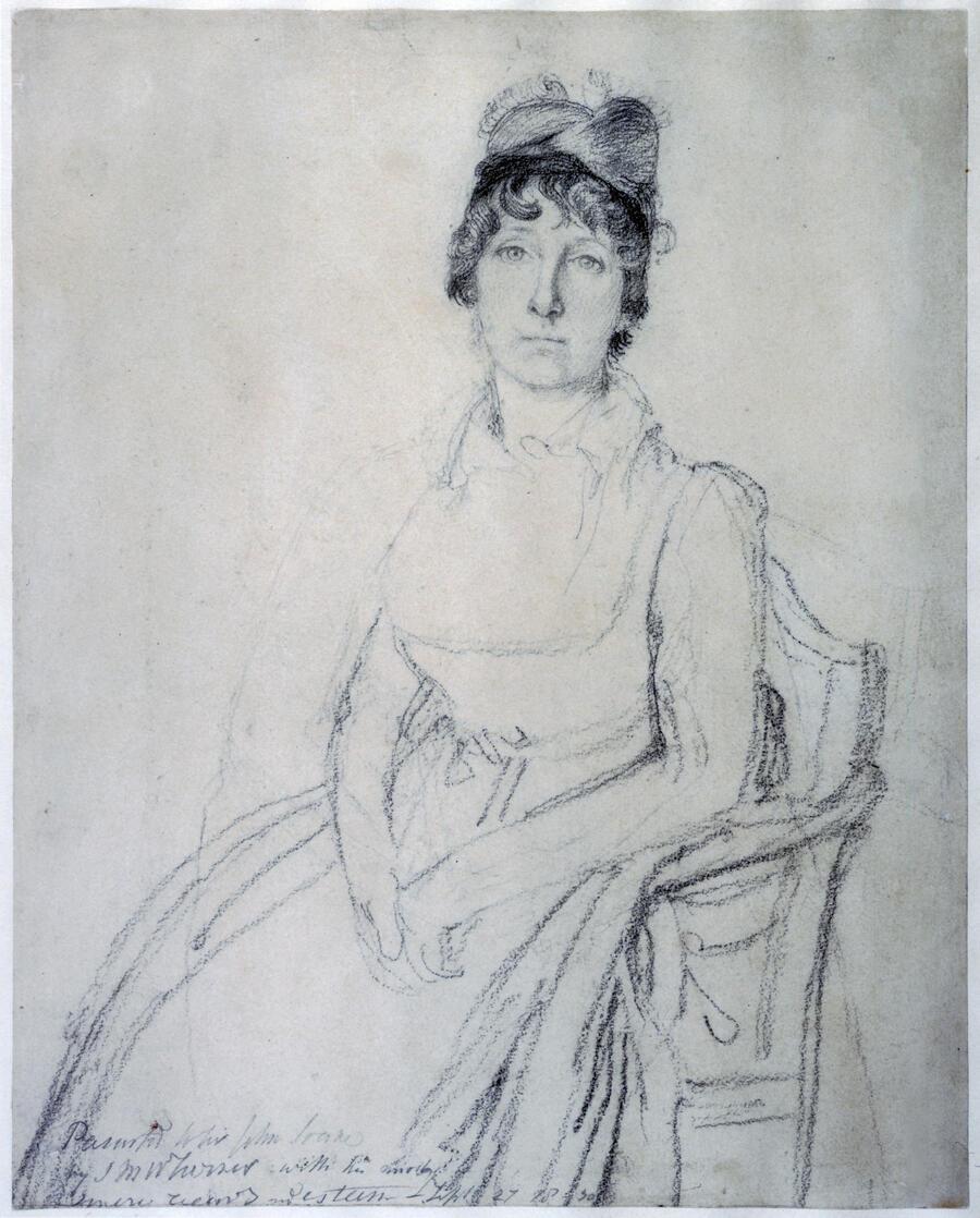 John Flaxman, Portrait of Mrs Soane, pencil on paper, 1795-1800 (SM P225)