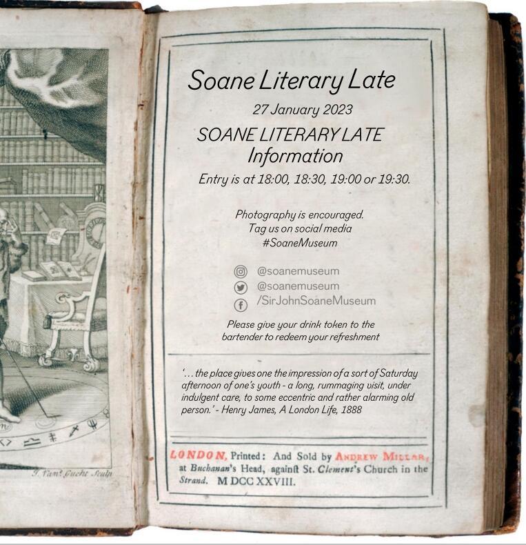 Black and white book with Event text imposed on top