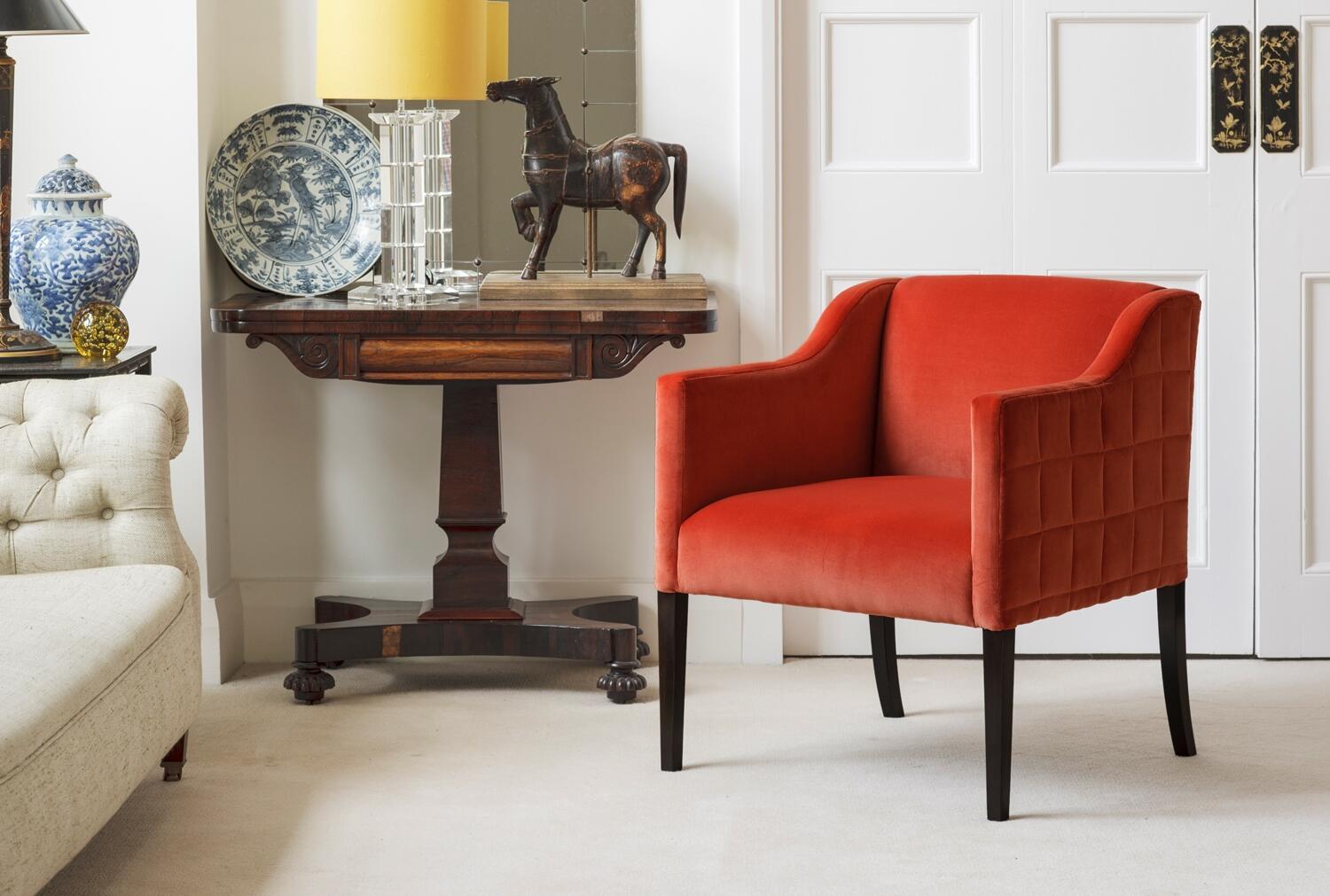 The chair designed under license from the Soane, inspire by Adam drawings