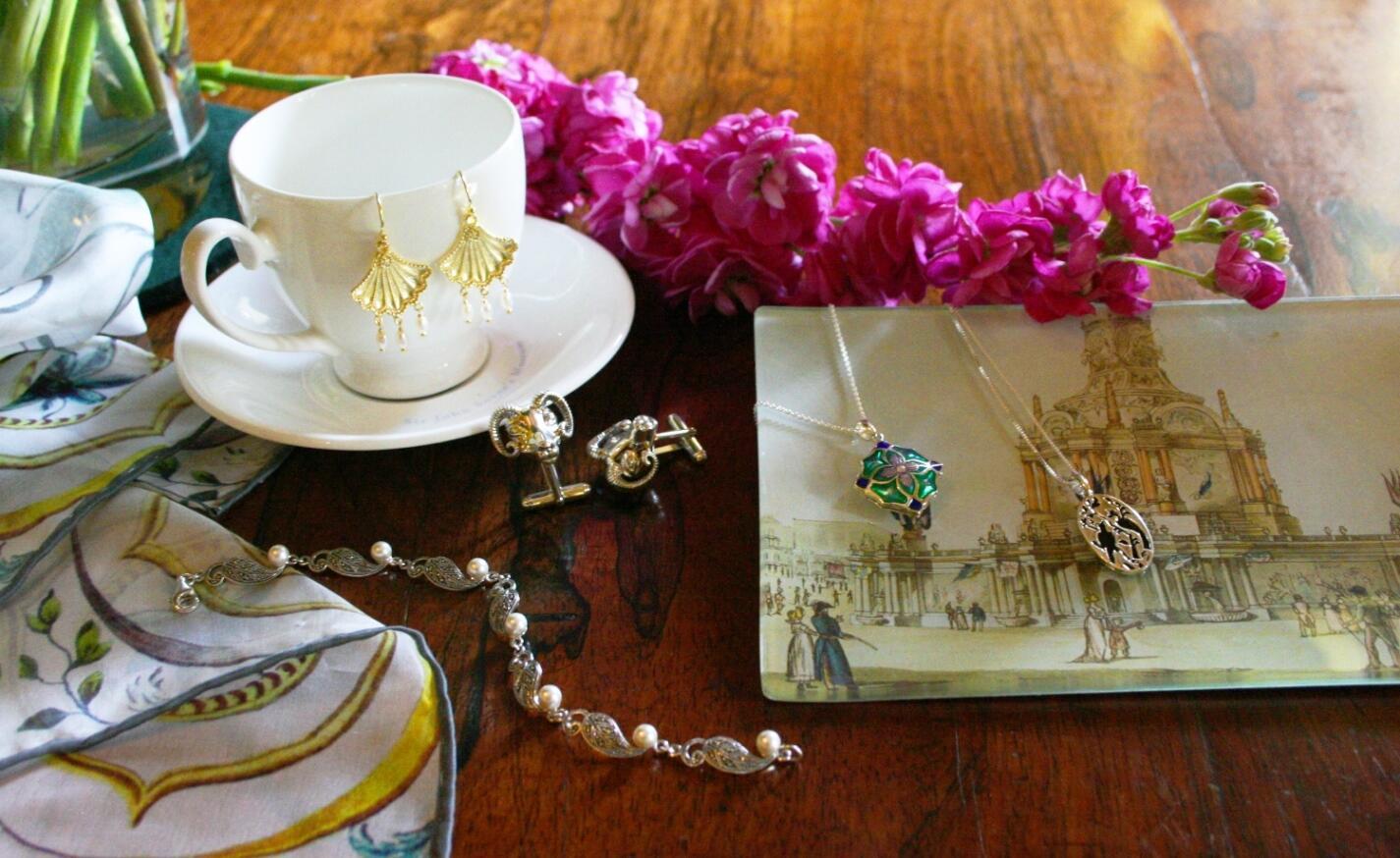 A selection of Reine d'Amour's Soane-inspired jewellery