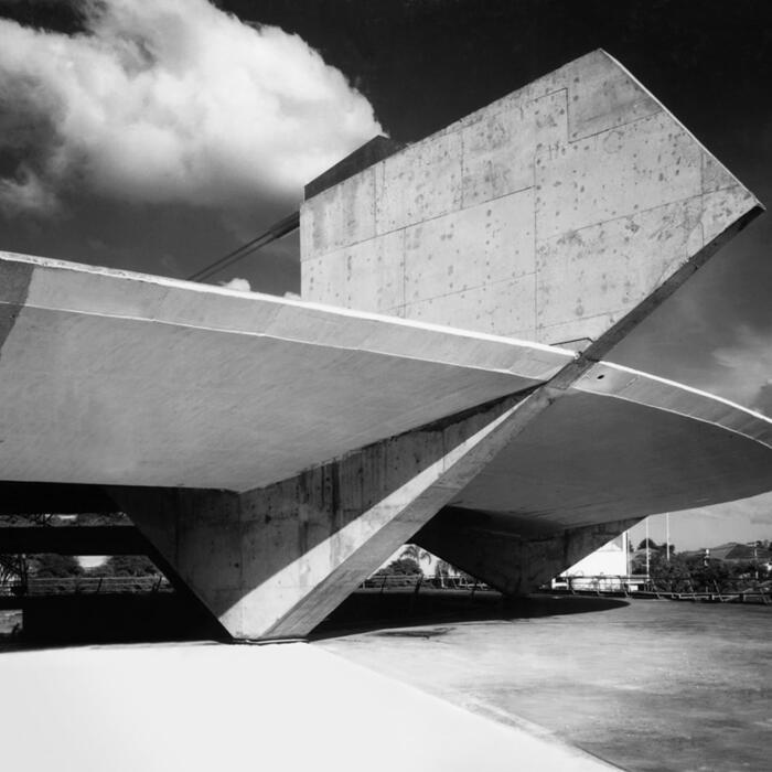 Part of the futuristic Athletico gymnasium, Sao Paulo