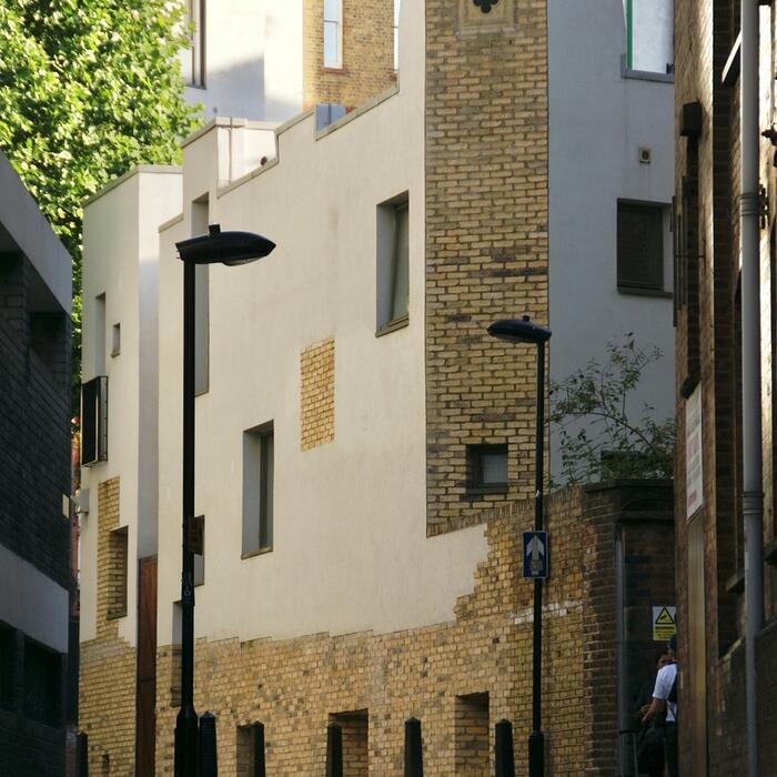 The front elevation of the Mount Pleasant project, photographed from down the street.
