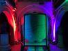 The sarcophagus of Seti I lit with rainbow uplighters 