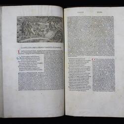 'Commentary by the Florentine Christopher Landino on the Comedy of the Florentine poet Dante Alighieri', published in Florence in 1481