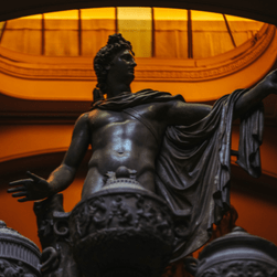 Cast of Apollo catching the last rays of sunlight as Twilight descends. 