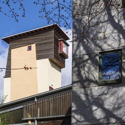 The 'tower' of 9/10 Stock Orchard Street.