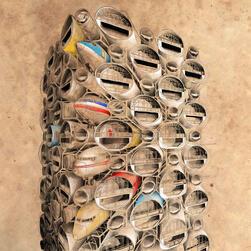 Drawing of a town made from airplanes