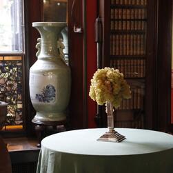 A display of grapes in the Library Dining Room