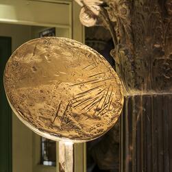 A detail of a sculpture in the Crypt.