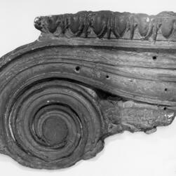 Plaster cast of one volute of an Ionic capital from the portico of the Erechtheion on the Acropolis, Athens