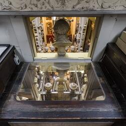 The view down from the Drawing Office, to the Dome Room and Crypt.