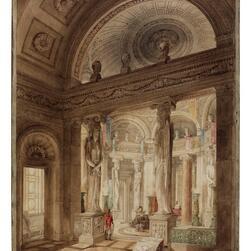 Image of the watercolour that the drawings were hidden behind