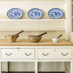 Traditional baking implements in the Front Kitchen of Sir John Soane's Museum.