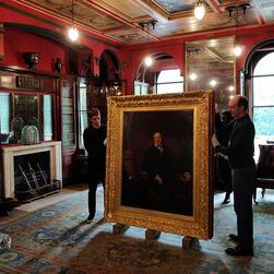 The conserved frame before placement back on the wall