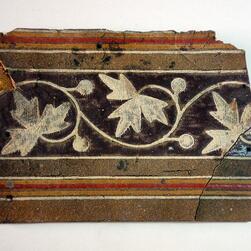 Fragment of floor cloth, early 20th century 